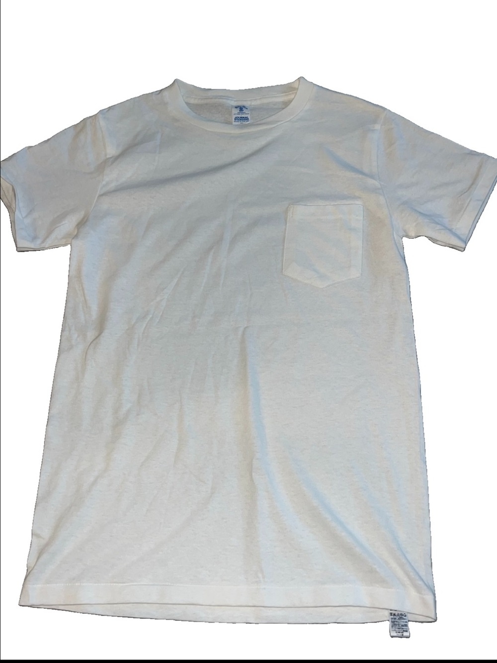 New Men's Velva Sheen  White Pocket T-Shirts size small
